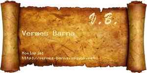 Vermes Barna névjegykártya